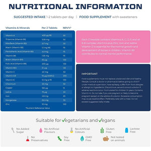 PAW Patrol Multivitamins, 60 Apple & Blackcurrant Chewables with 12 Essential Vitamins, Vegan, No Added Sugar, for 3-7 Year Olds