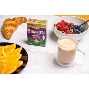 Bassetts Vitamins Man 50+ Multivitamins & Multiminerals Orange & Lime Flavour 30 Gummy Pastilles