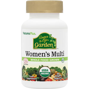 Naturesplus Source of Life Garden Organic Women’S Multi - Vegan Multivitamin for Women - Energy, Immune Support - Iron, Methyl B12, Biotin, Maca, Cranberry - Vegan, Gluten Free - 90 Tablets