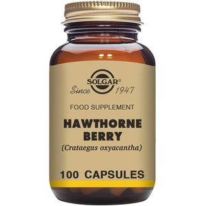 Solgar Hawthorne Berry Vegetable Capsules - Pack of 100 - Powdered Extract - Vegan, Vegetarian, Kosher