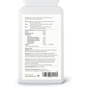 Troo Health Care Omega 3 6 9 Fish Oil 1000Mg 90 Softgel Capsules - Essential Fatty Acids Including EPA, DHA & ALA for Daily Brain, Vision, Heart, Cholesterol, Pregnancy Support