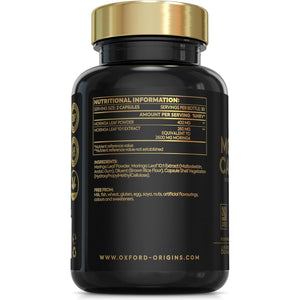 Advanced Moringa 60 Capsules 3000Mg | Two Capsules per Day for Wellness | 1 Month Supply | High Strength & Vibrant Moringa Powder for Vitality | Easy Swallow Natural Boost | Lovingly Made in the UK