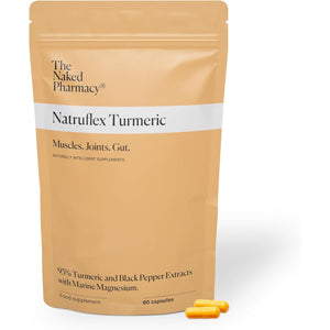 The Naked Pharmacy | Natruflex | Joint & Muscle | Aids Sports Performance | Natural Turmeric and Black Pepper Capsules | High Strength | No Additives | Vegan | 60 Capsules