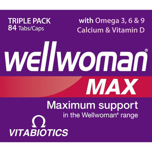 Wellwoman Max, Beauty Supplements, Maximum Support Formula for Women Wanting to Boost Energy, Immune System and Bone Health, 84-Multivitamin Tablets by Vitabiotics