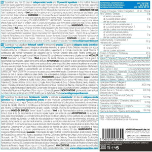 COLLAGEN SUPERDOSE by GOLD COLLAGEN Hair Growth - Biotin Hair Growth Marine Collagen Supplements for Women & Men with Vitamin C, Hyaluronic Acid and Natural Keratin Hair Treatment, Skin, Nails, 300 Ml