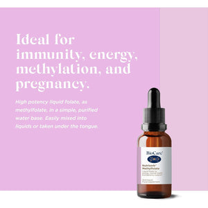 Biocare Nutrisorb Methylfolate | High Potency Liquid Folate | Immunity, Energy, Methylation & Pregnancy Support - 15Ml