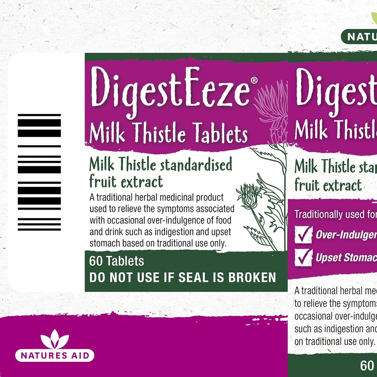 Natures Aid Digesteeze Milk Thistle 60 Tablets – Supports Liver & Digestive Health – High Strength Silymarin – Vegan, Non-Gmo, Gluten-Free – Traditional Herbal Remedy for Indigestion Relief