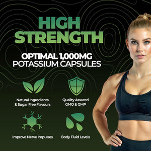 Nutrality Potassium Citrate 1000Mg | High Strength Potassium Supplement | Nervous System, Muscle Contraction, Keto-Friendly (60 Capsules)