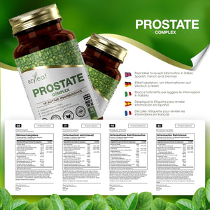 Ezyleaf Prostate Complex | High Strength Supplements for Men UK | 90 Stinging Nettle Capsules with Beta Sitosterol, Zinc, Pumpkin Seed, Boron, Boswellia Serrata & More