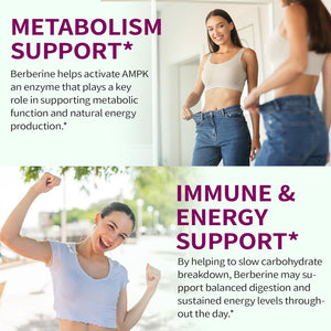 Berberine Liquid Drops,10:1 Extract Berberis Supplements Activates AMPK & Glp-1-Supports Reduces Body Burden in Women and Men,10X Strength Vegan Supplement for Immune & Digestive Support