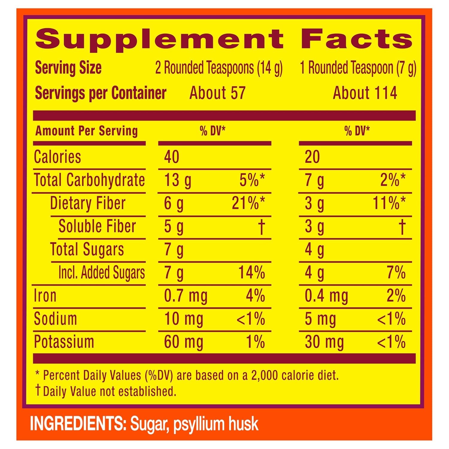 Daily Fiber Supplement, 114 Doses