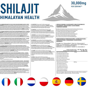 Applied Nutrition Shilajit Capsules 30,000Mg – 60% Fulvic Acid (750Mg 20:1 Extract) Pure Himalayan Supplement 85+ Minerals for Energy + Immunity - High Strength Antioxidant - 90 Capsules (30 Servings)