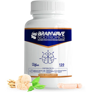 Brainwave Nootropics® | High Strength Nootropic & Adaptogen Brain Function & Immune System Support Complex | Ashwagandha 1000Mg - Lion'S Mane 1000Mg - L-Theanine 300Mg - Vitamins D3, B5, B12, Zinc