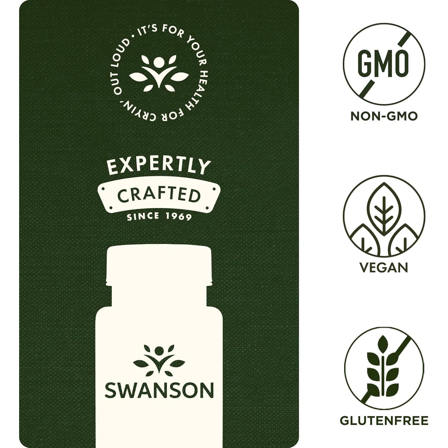 Swanson, Pectipure, Citrus Pectin, 600Mg, 60 Capsules, Dietary Fibre, High-Dose, Lab-Tested, Soy-Free, Gluten-Free, Gmo-Free