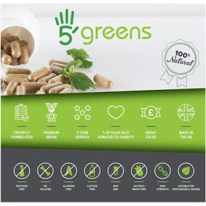 Magnesium Glycinate Capsules | 650Mg Glycinate Capsules | 120 Vegan Caps Vegan Caps | Made in UK by 5Greens