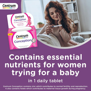 Centrum Conception Vitamins for Women, Fertility Supplements with 400_G Folic Acid, 30 Tablets