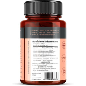 Ultra Pure Superba Krill Oil 500Mg X 240 Capsules (2 Bottles) - Sourced in the Unpolluted Waters of the Antarctic. Providing a Rich Supply of Astaxanthin and Omega 3