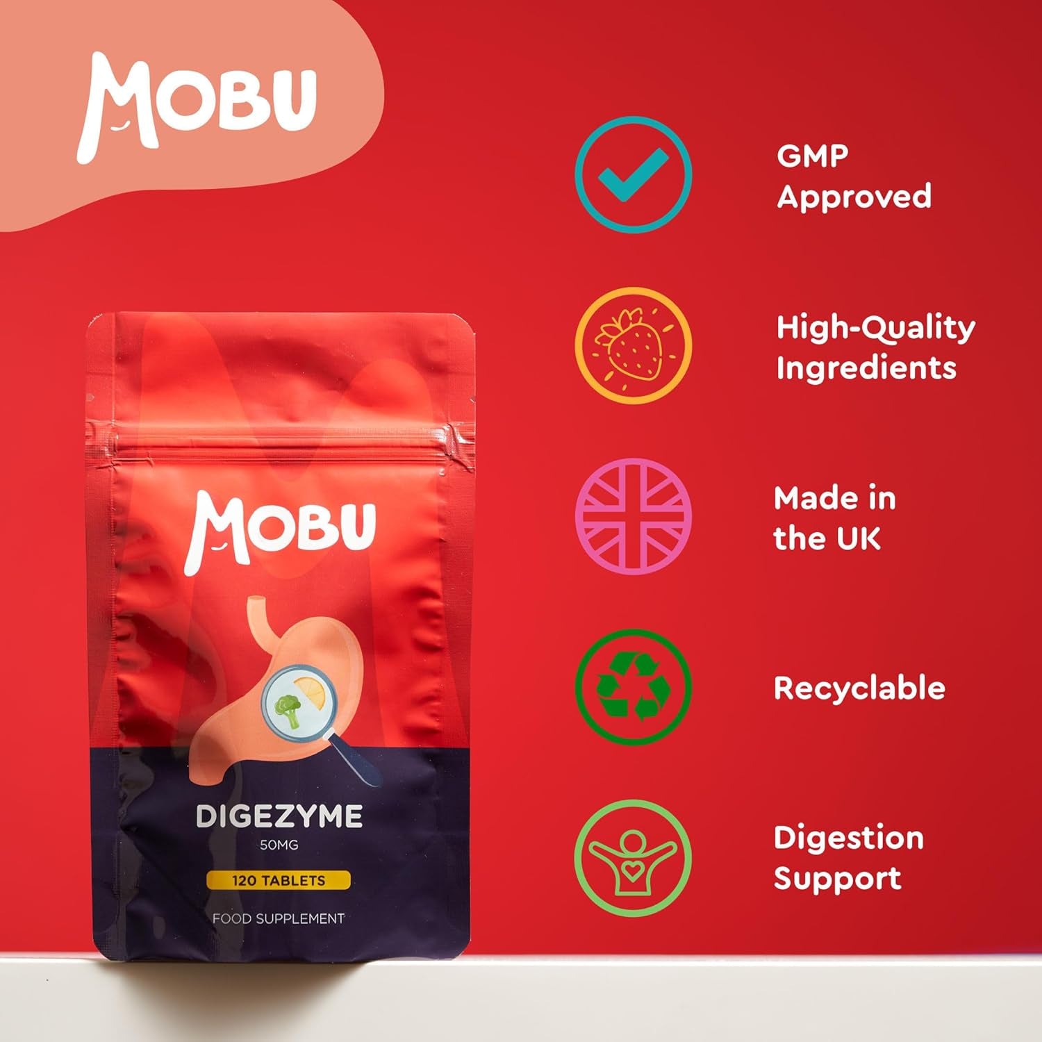 Digestive Enzymes Contains Digezyme, Amylase, Lactase, Lipase 120 Tablets