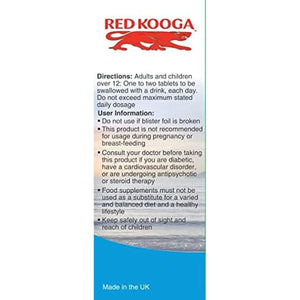 Red Kooga Ginseng Multivitamins and Minerals, with Vitamins B2, B6 and 12 and Niacin, Zinc and Iron, Pack of 32 Tablets