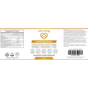 Berberine Gummies with Ceylon Cinnamon & Turmeric – High Strength Berberine HCL Supplement for Metabolic Support, Blood Sugar Balance – Vegan & Gluten-Free – 60 Gummies