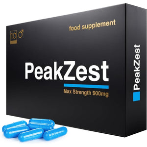 Peakzest | Maximum Strength Male Vitality Enhancer Fast Acting Supplement, Long Lasting, Exclusively for Men. Premium Herbal Blend for Performance & Endurance (10 Count)