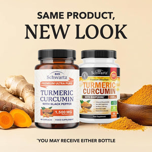 Turmeric and Black Pepper Capsules | High Strength 1500 Mg Turmeric Curcumin Supplements | with Black Pepper for Ultra Absorption | Non-Gmo, Vegan, Gluten-Free | 90 Capsules, 30 Day Supply