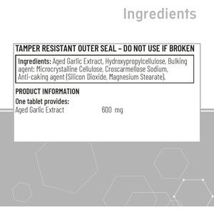 Quest Kyolic Garlic 90 Tablets - 600Mg High Strength Odourless Agedgarlic Extract for Heart, Liver & Immune Function. Daily Supplement, Improve Circulation, Liver Detox & Immunity (Pack of 1)