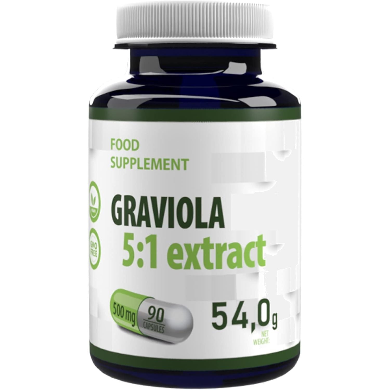 Hepatica Graviola Fruit Extract 2500Mg | 5:1 Extract (500Mg) | 90 Vegan Capsules | High Strength Immune & Antioxidant Support | 3Rd Party Lab Tested | Non-Gmo & Gluten-Free