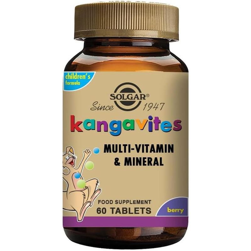 Solgar Kangavites Bouncing Berry Complete Multivitamin and Mineral Formula Chewable Tablets - Pack of 60- 28 Active Ingredients - Supports a Healthy Lifestyle - Vegan and Gluten Free
