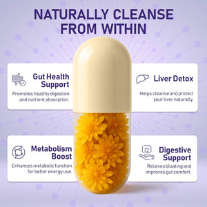 Organic Dandelion Root Capsules - 2000Mg - 100 Capsules - High Strength for Bloating & Water Retention- Fluid Balance with High Absorption- Supports Liver Detox & Fluid Balance - Fuelfinity® - Vegan