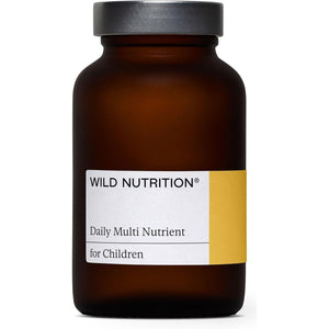 WILD NUTRITION Food-Grown® Kids Daily Multi Nutrient | Kids Multivitamin with B Vitamins, Magnesium, Zinc, Vitamin D, and More to Support Immunity, Bones, and Cognitive Development | 60 Capsules