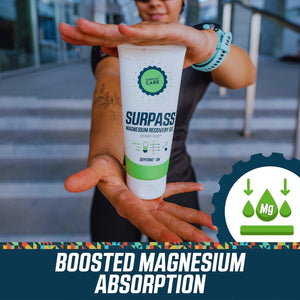 SURPASS Magnesium Recovery Gel 200 Ml - Zechstein Magnesium Boosted by Sepitonic 3M - Restless Legs, Muscle Cramps, Joint Relief & Sleep - Effective Post-Activity Regeneration – Menthol Cooling Effect