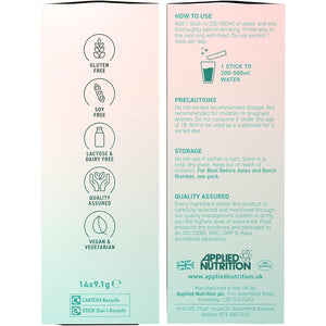 Applied Nutrition - Coleen Rooney - Debloat Powder - Apple Cider Vinegar & Enzymes, Best Digestive Health, Best Vegan Gut Support - Natural Bloating Relief (14 X 9.1G) (Pineapple, Mint & Prickly Pear)