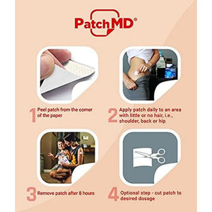 Patchmd Multivitamin Plus™ 30 Daily Topical Patches. 100% Natural. Hypoallergenic & Filler Free. High Absorption More Bioavailable. Suitable for Sensitive Stomachs & Bariatric.
