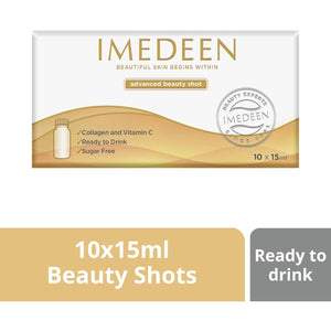 Imedeen Advanced Beauty Collagen Shot - Collagen, Beauty & Skin Supplement - 10 X 15Ml Shots - Contains 2500Mg of Collagen and Vitamin C - Collagen Supplements for Women