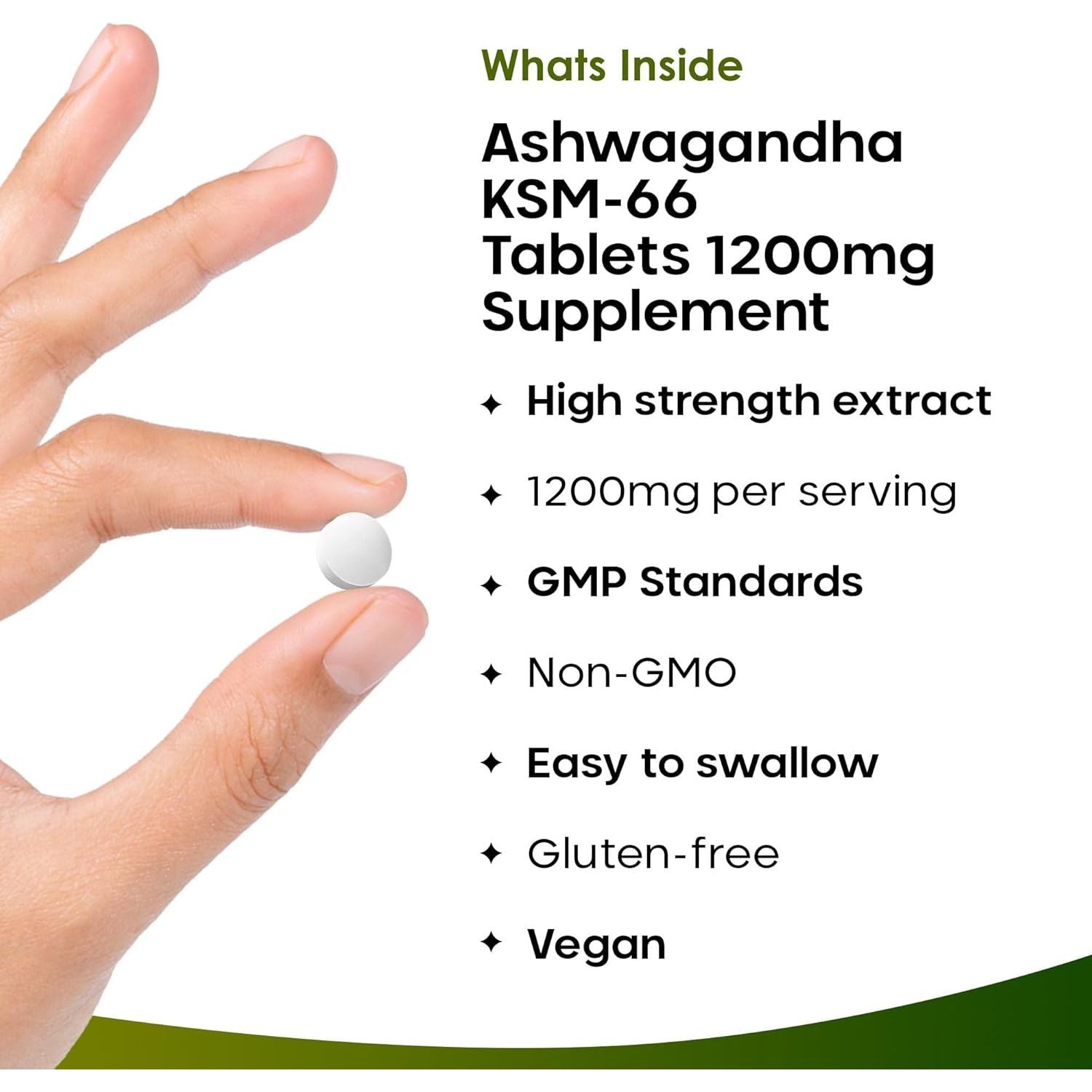 Ashwagandha KSM 66-365 (6 Months Supply) 1200Mg Vegan Tablets Pure High Strength Root Extract - Ashwagandha KSM Tablets Supplement (Not Capsules or Gummies) Non-Gmo & UK Made (6 Months Supply)