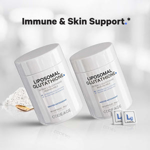 Codeage Liposomal Glutathione Supplement - Pure Reduced Setria L Glutathione Skin - Nano Encapsulated Glutathione Powder Pills - Phospholipids - Antioxidant Complex - Vegan, Non-Gmo - 60 Capsules