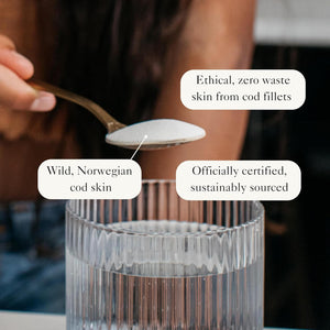 Bare Biology Collagen Powder + Vitamin C, 300G/60 Servings, Strawberry Flavour - Skinful Pure Marine Collagen for Skin, Muscles, Hair, Nails, Joints & Bones - Super Strength Type 1 Peptides