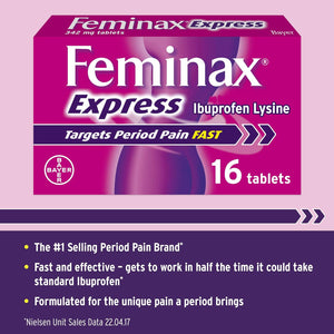 Feminax Express with Ibuprofen and Lysine - 342 Mg X 16 Tablets