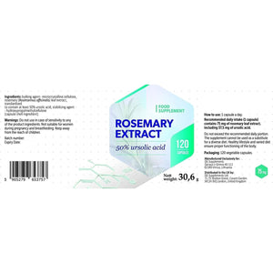 Hepatica Ursolic Acid 75Mg from Rosemary Extract – 120 Vegan Capsules | High-Strength Muscle, Metabolic & Anti-Inflammatory Support | 3Rd Party Lab Tested