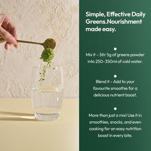 OMNIA Super Greens Powder – 40 Ingredients with Superfoods, Vitamins & Antioxidants – Supports Gut Health, Detox, Energy & Immunity – Vegan-Friendly, Non-Gmo – 30 Servings (210G, Unflavoured)