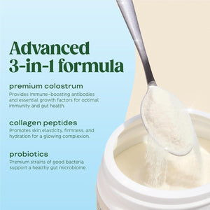 Bloom Nutrition Bovine Colostrum Powder for Gut Health, Immune Support, Hair Growth & Beauty Supplement, Gluten Free, Sugar Free | Pure 40% Igg Premium Colostrum Superfood, Unflavored, 25 Servings