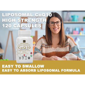 Ubiquinone Coenzyme Q10 400Mg | 120 High Strength Vegan Capsules | Liposomal High Absorption Coq10 1-A-Day Tablets | Coenzymeq10 Supplement | 4 Months Supply UK Company