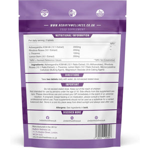 Ashwagandha High Strength KSM 66 Complex - 2000Mg Enhanced with Rhodiola Rosea, L Theanine & Lemon Balm for Sleep Aid & Calm - 120 Ashwagandha KSM 66 Tablets - Vegan Supplement, Made in UK