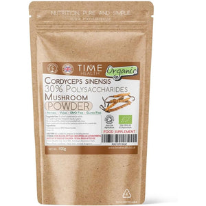 Organic Cordyceps Sinensis Mushroom Extract - 100G Powder - EU Grown - 30% Polysaccharides - Dual Extracted - Zero Additives (100G Powder Pouch)