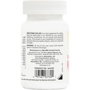Naturesplus Hema Plex - Gentle Iron Supplement with Vitamin C, Methyl B12, Folate - Blood Health, Immune Support, Energy - Vegan, Gluten Free - 30 Tablets