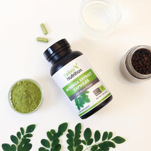 Yelixir Nutrition Moringa Capsules 5450Mg, High Strength Moringa Leaf Extract 120 Veg Capsules with Black Pepper, No Added Fillers like Brown Rice Flour