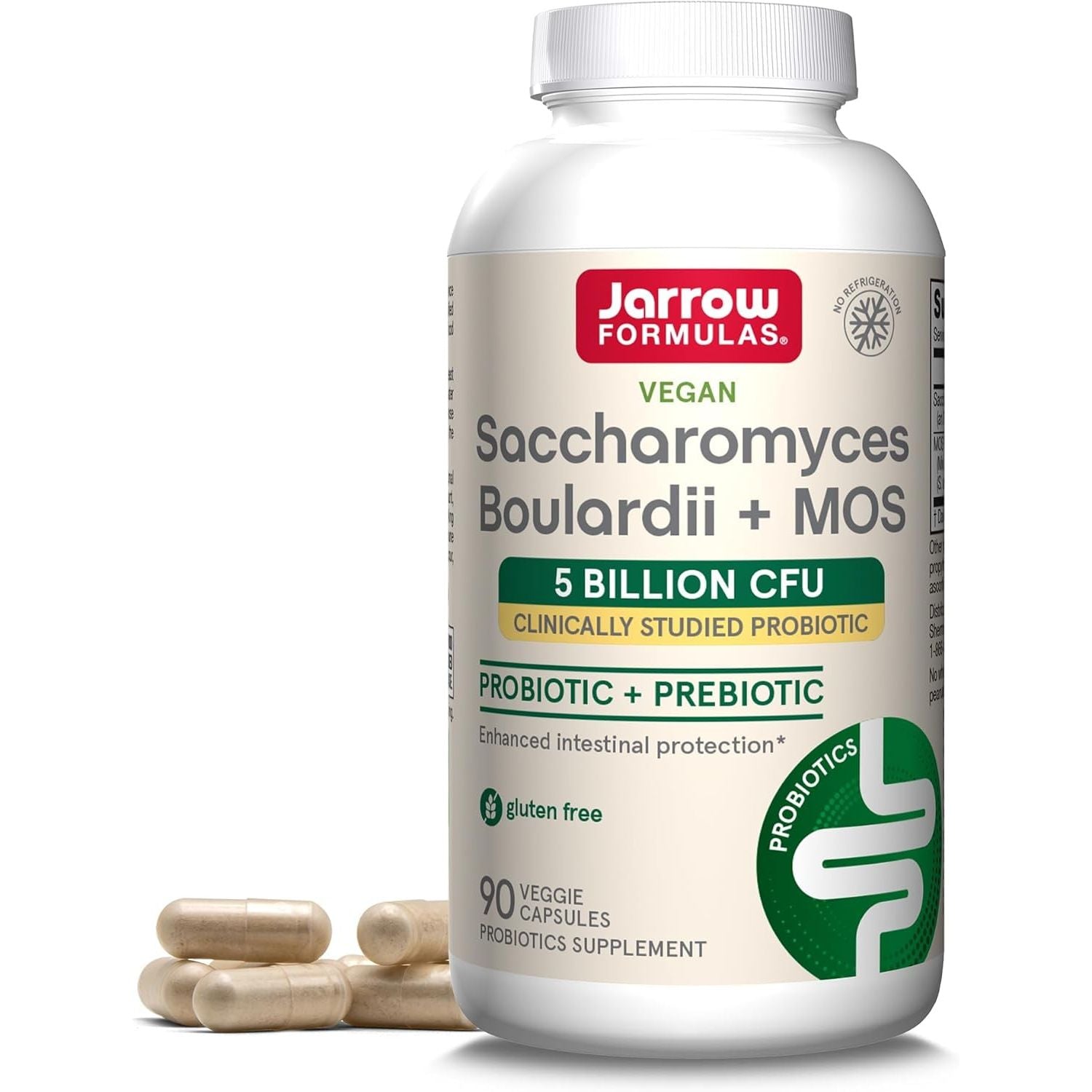 Jarrow Formulas Vegan Saccharomyces Boulardii + MOS - 90 Vcaps