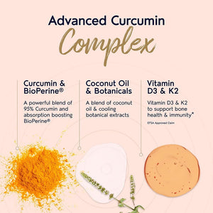 Powerful Curcumin 95 & Bioperine - Turmeric Capsules High Strength with Black Pepper - High Absorption 95% Curcuminoids - with D3, K2, Coconut & Botanicals - 60 Capsules (Not Tablets) - Made in the UK