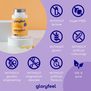 Omega 3 Capsules - High Strength - with 2000Mg Fish Oil, 1000Mg EPA & 500Mg DHA per Daily Dose (In Triglyceride Form) - Essential Fatty Acids from Anchovies - Nutritional Supplements Made in Germany